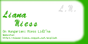 liana miess business card